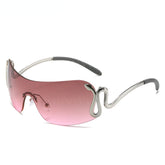 Trendy Punk Snake Frame Unisex Sunglasses